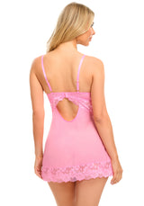 Oh la la Cheri Page Unlined Lace Soft Cup Chemise Sachet Pink