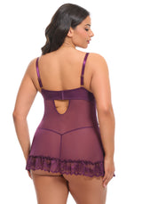 Oh la la Cheri Queen Valentine Babydoll Potent Purple