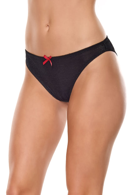 Coquette Ouvert Back Panty Black