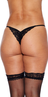 Escante Elevated Foil Embroidered Crotchless Panty