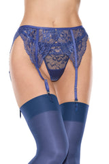 Coquette Holiday Garter Belt Navy