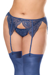 Coquette Holiday Queen Garter Belt Navy