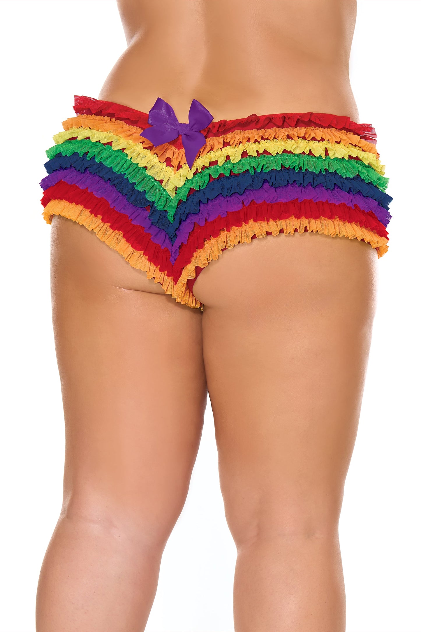 Coquette Ruffle Cheeky Booty Shorts