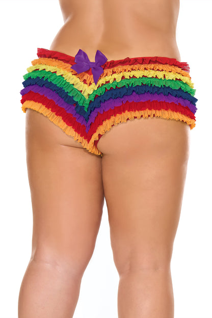 Coquette Ruffle Cheeky Booty Shorts
