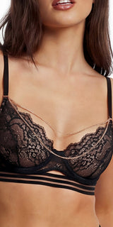 Escante Chained Bra Garter Belt Set