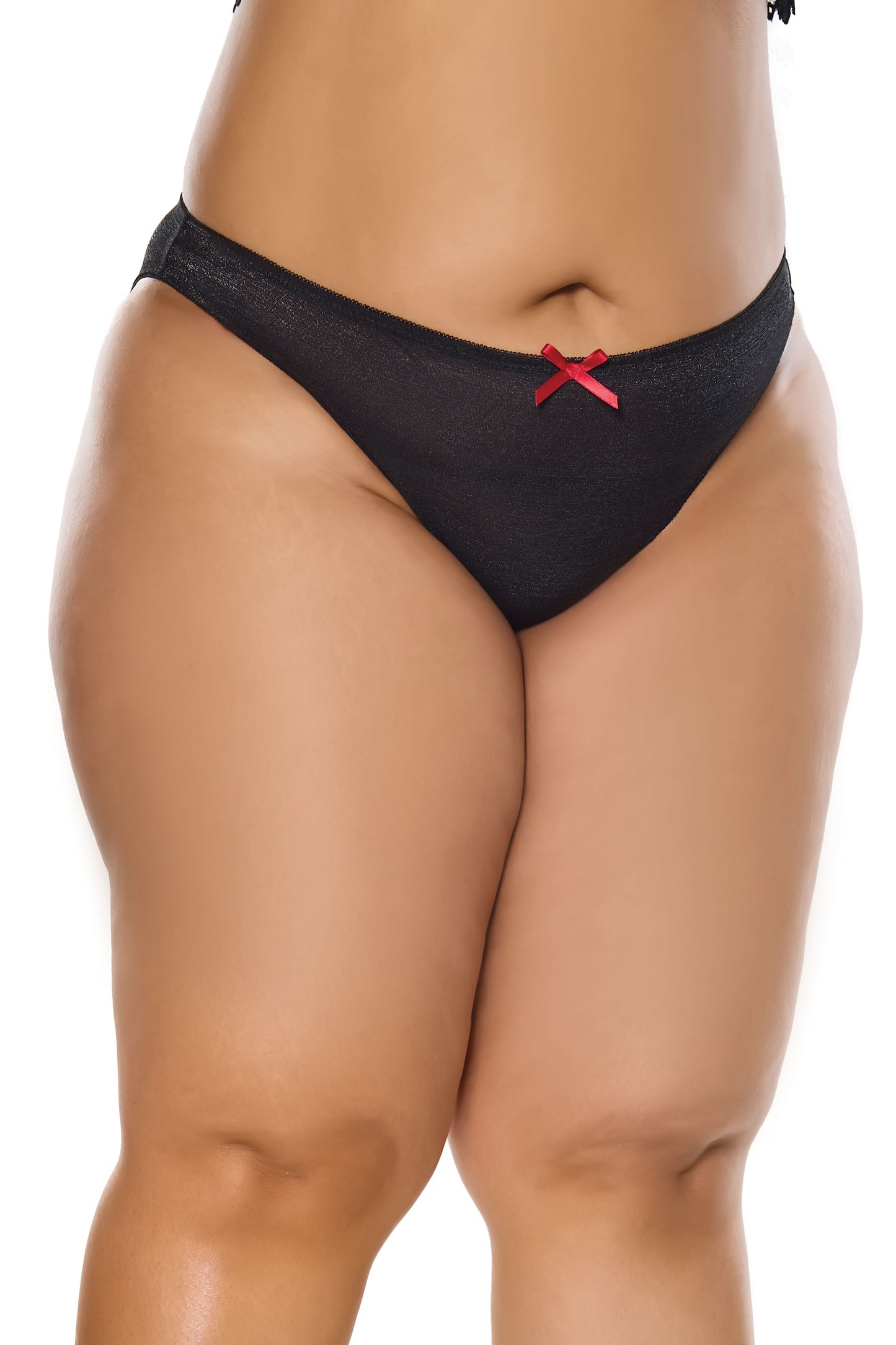 Coquette Ouvert Back Panty Black