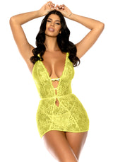 Oh la la Cheri Lauren Babydoll Open Caged Back Evening Primrose