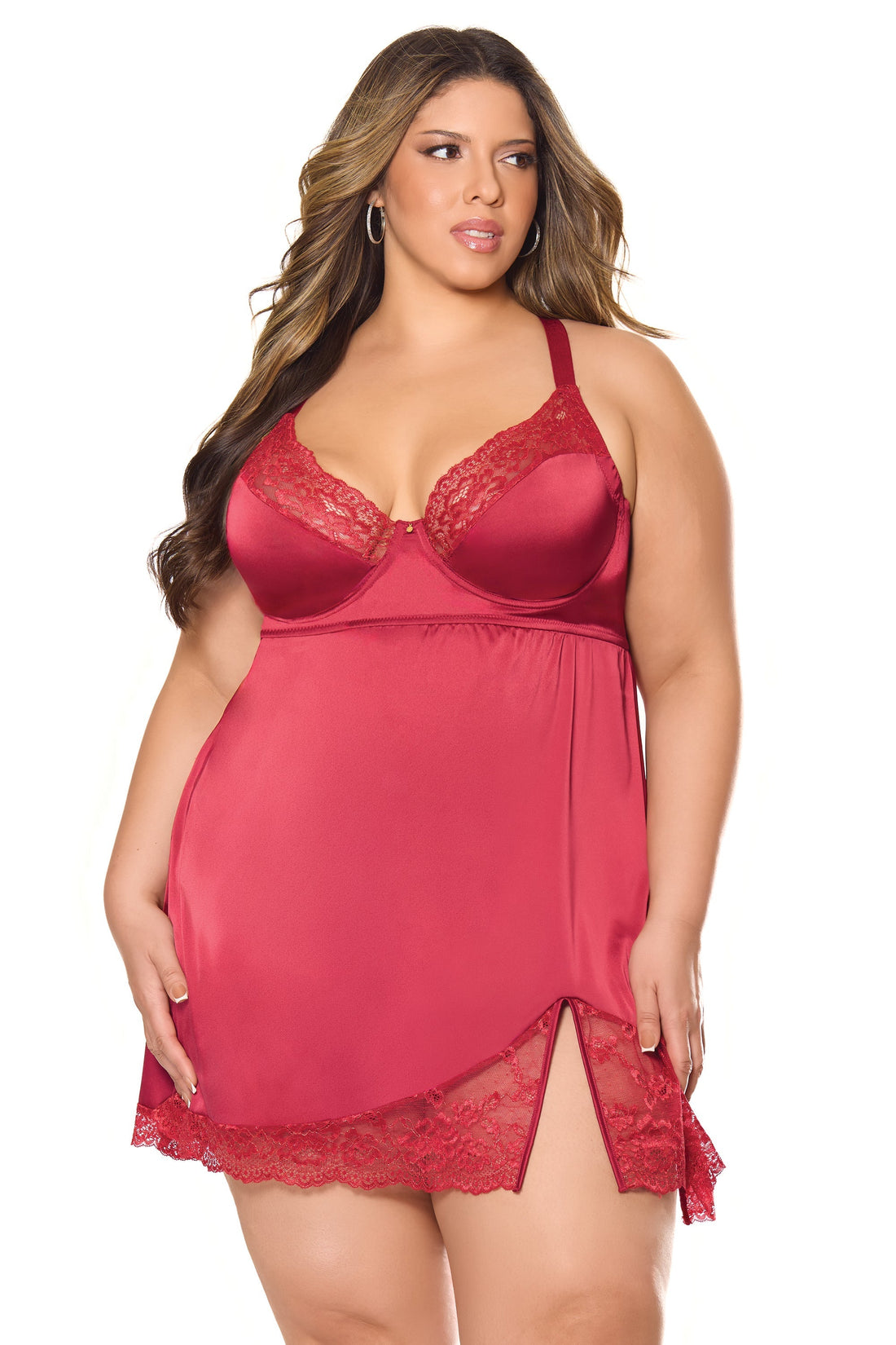 Coquette Holiday Queen Chemise Red