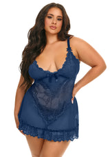 Oh la la Cheri Queen Sweet Valentine Babydoll Estate Blue