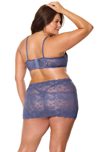 Coquette Twilight Fever Lace Bra with Skirt Set