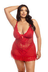 Oh la la Cheri Queen Sweet Valentine Babydoll Red