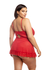 Oh la la Cheri Queen Sweet Valentine Babydoll Red