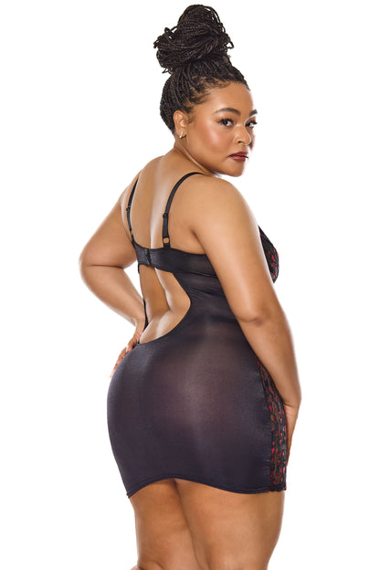 Coquette Valentine Lace Hearts Underwire Cups Chemise