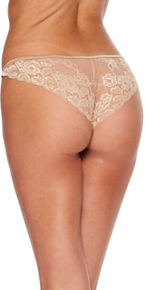 Escante Queen Elevated Foil Embroidery Brief Panty Champagne