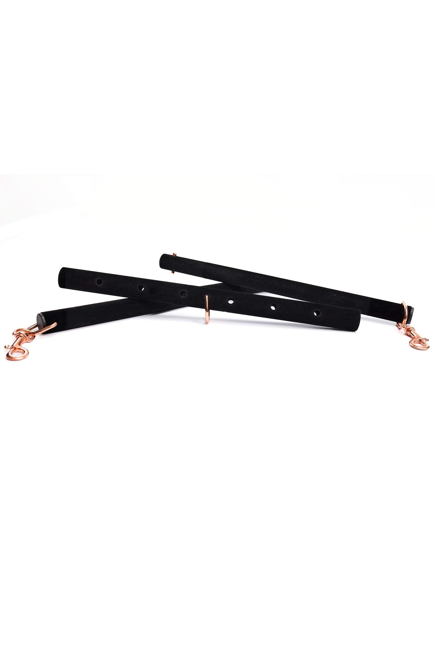 Coquette Pleasure Black Velvet Spreader Bar Rose Gold