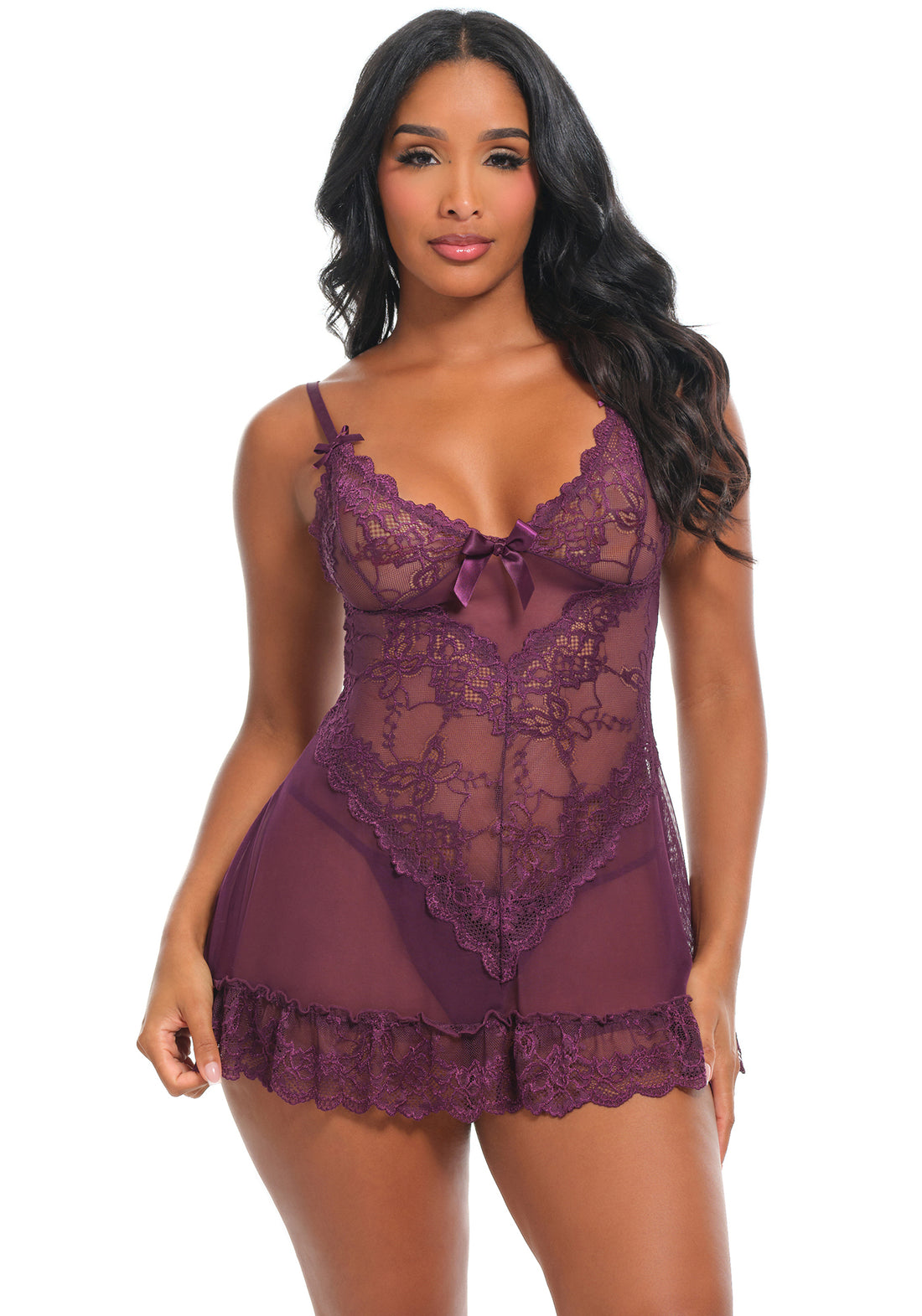 Oh la la Cheri Valentine Babydoll Potent Purple