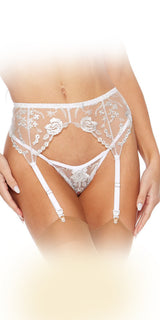 Escante Elevated Foil Embroidery Garter Belt