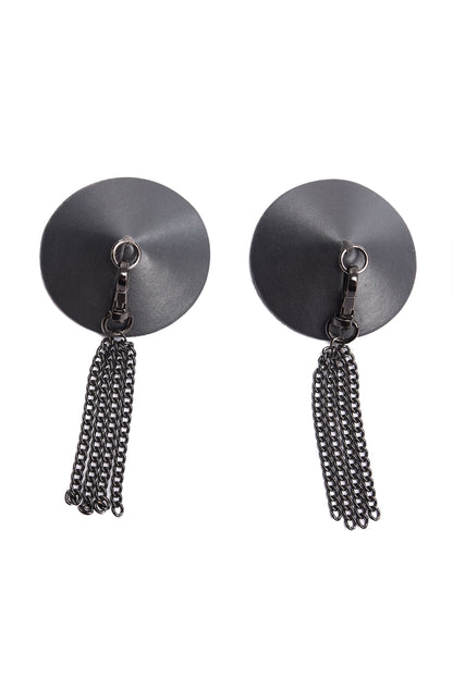 Coquette Pleasure Gunmetal Fringe Tassel Pasties
