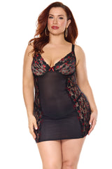 Coquette Valentine Lace Hearts Underwire Cups Chemise