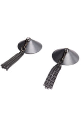 Coquette Gunmetal Fringe Tassel Pasties