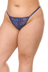 Coquette Crotchless Panty Navy