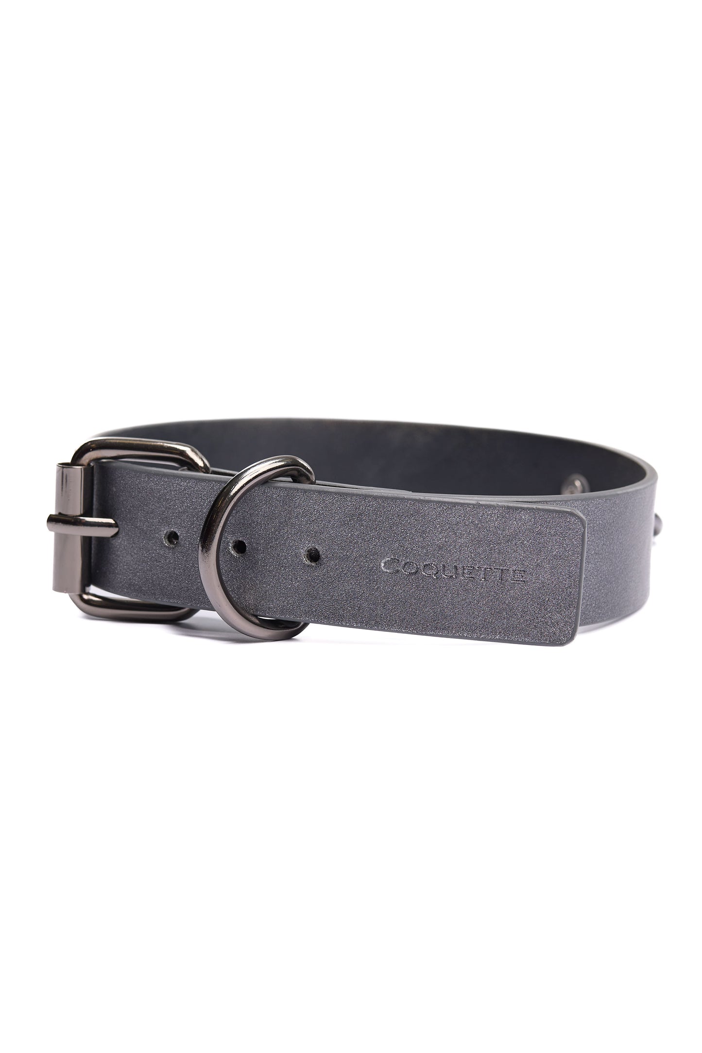 Coquette Pleasure Gunmetal Removable Chain Leash Collar
