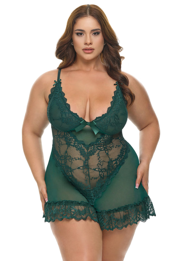 Oh la la Cheri Queen Sweet Valentine Babydoll Rain Forest
