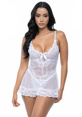 Oh la la Cheri Sweet Valentine Babydoll White