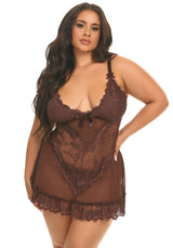 Oh la la Cheri Queen Sweet Valentine Babydoll Puce