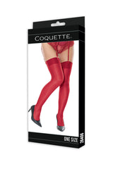 Coquette Holiday Queen Stockings Red