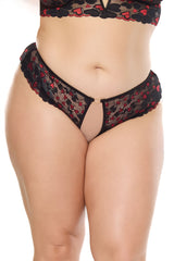 Coquette Valentine Hearts Crotchless Panty