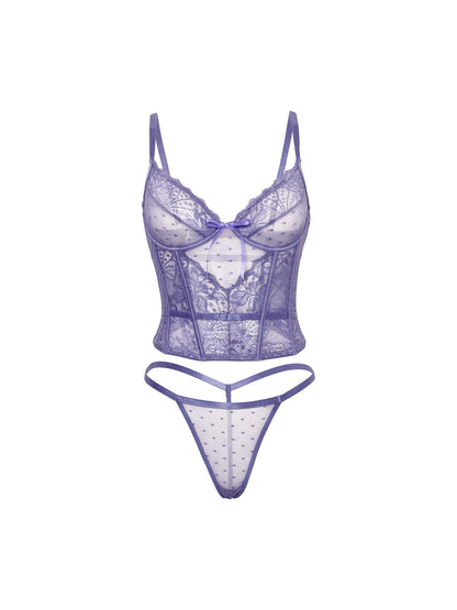 Oh la la Cheri Vanessa Pin Dot Bustier Set
