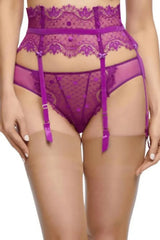Dita Von Teese Vedette High Waisted Suspender Belt Shocking Violet