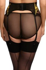 Dita Von Teese Victresse Satin Suspender Belt Chartreuse