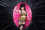 Dita Von Teese Victresse Satin Suspender Belt Chartreuse