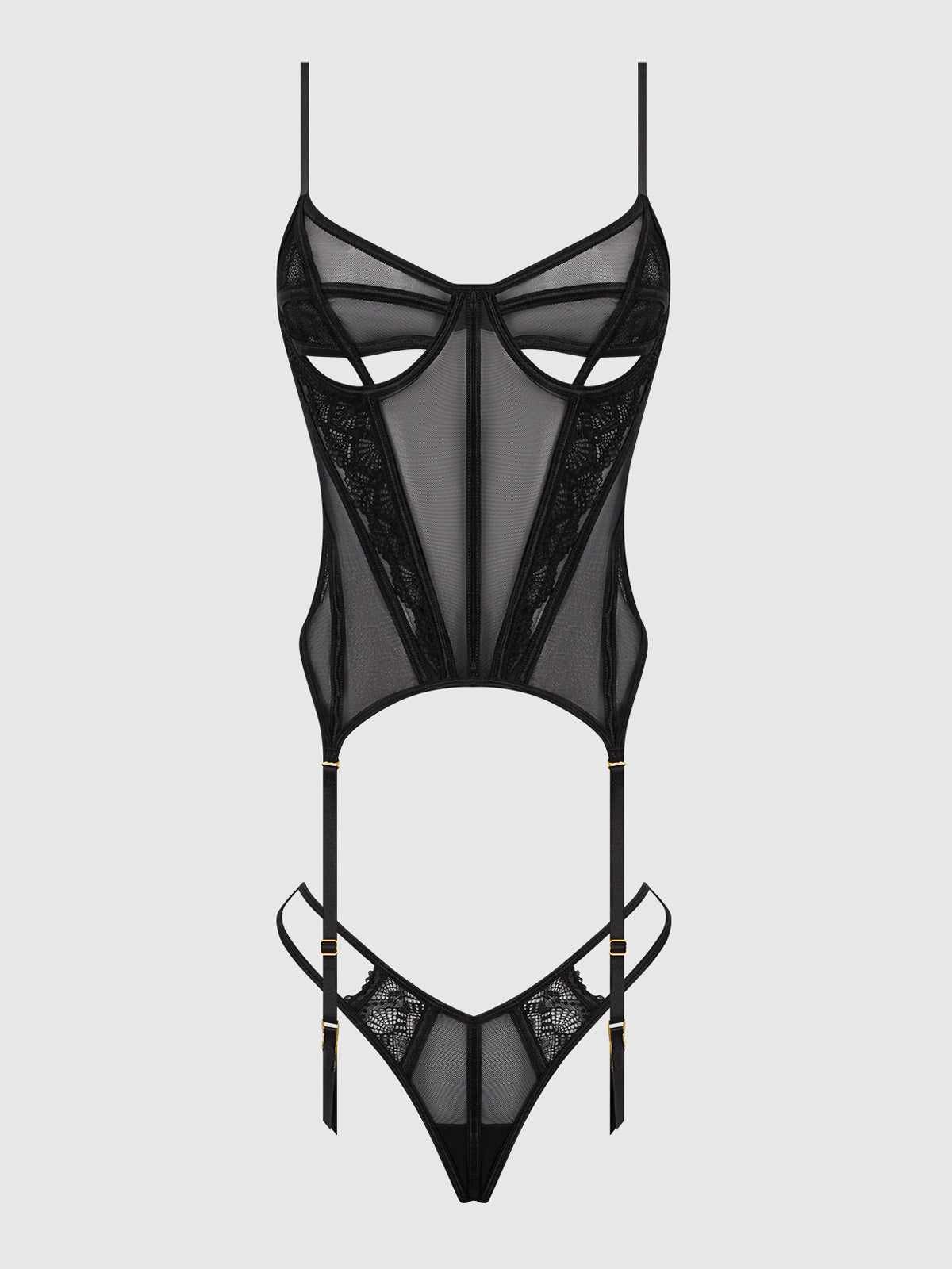 House of Desire Vivienne Merrywidow Bustier & G-String Set