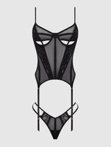 House of Desire Merrywidow Bustier & G-String Set Vivienne Black