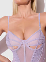 House of Desire Queen Vivienne Merrywidow Bustier & G-String Set Lavender