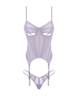 House of Desire Queen Vivienne Merrywidow Bustier & G-String Set Lavender