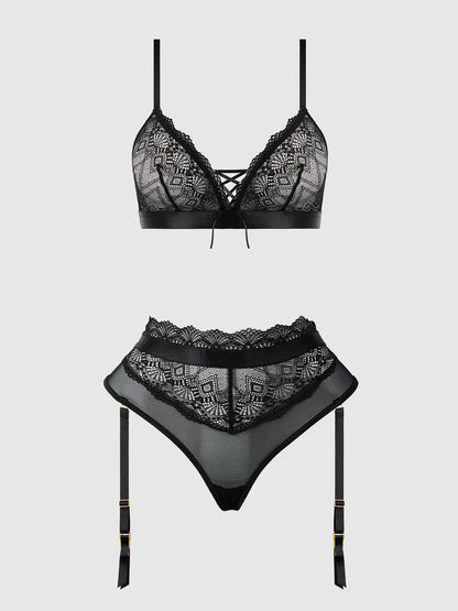 House of Desire Vivienne Timeless Lace & Micro Bralette & Thong Set