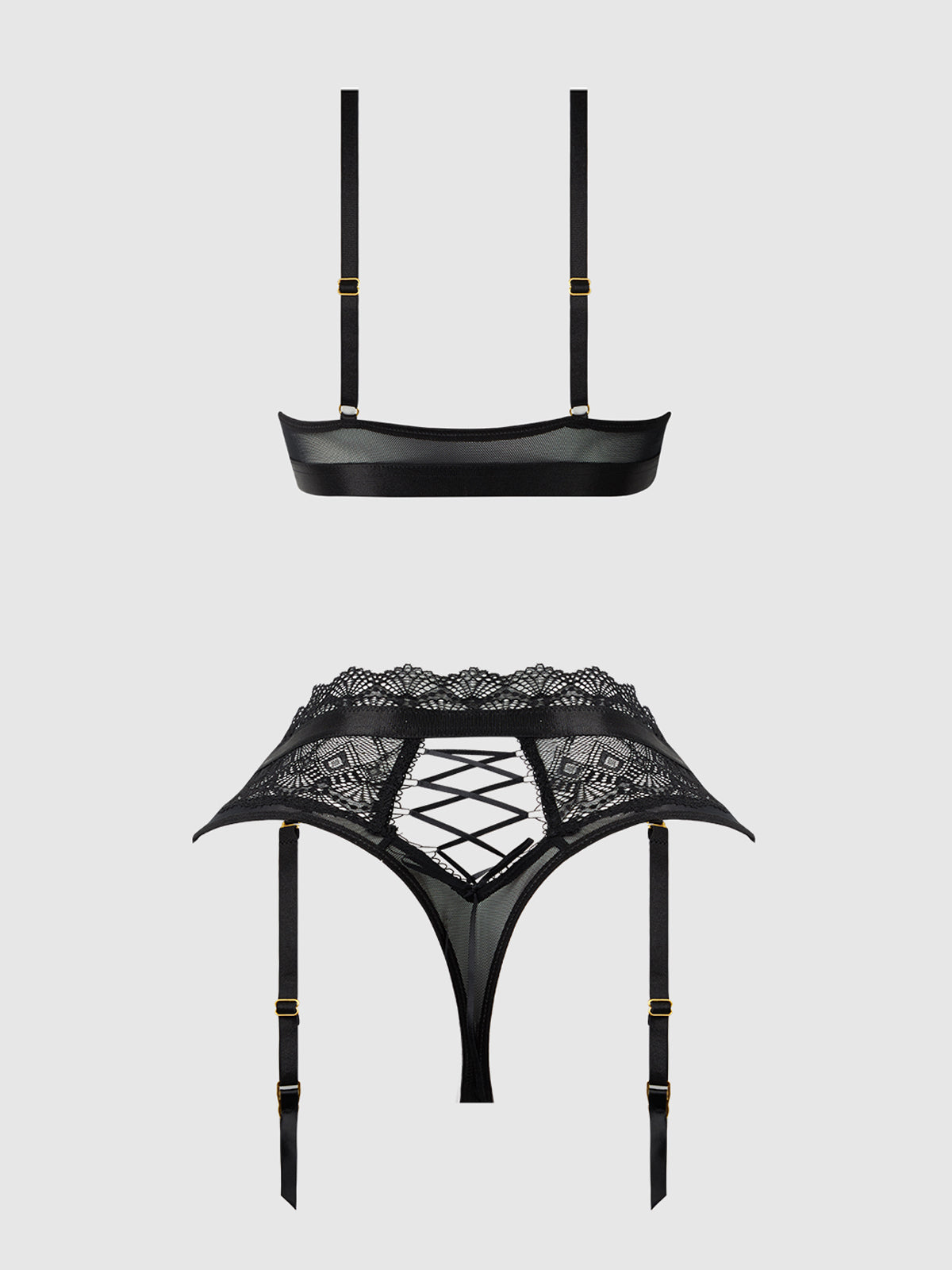 House of Desire Vivienne Timeless Lace & Micro Bralette & Thong Set