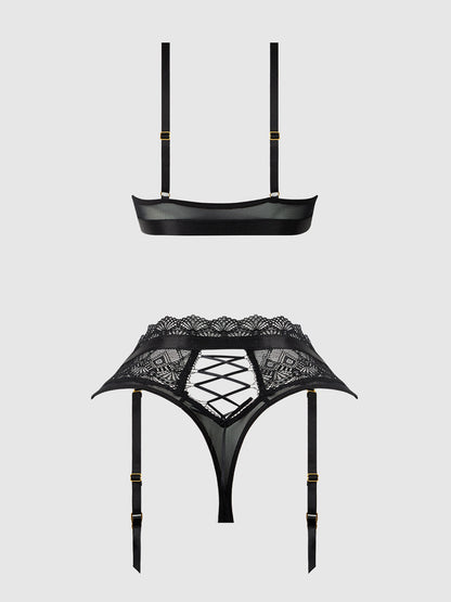 House of Desire Vivienne Timeless Lace & Micro Bralette & Thong Set