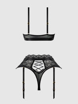 House of Desire Queen Vivienne Timeless Lace & Micro Bralette & Thong Set Lavender