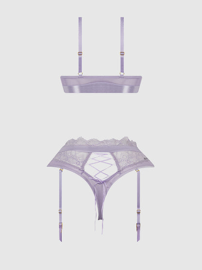 House of Desire Vivienne Timeless Lace & Micro Bralette & Thong Set