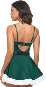 Vixen Christmas Padded Cups Babydoll Dress