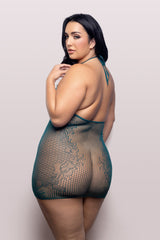 Fantasy Lingerie Vixen Masterpiece Halter Stocking Dress