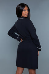 BeWicked Waffle Robe Black