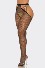 BeWicked What A Catch Nylon Tights Fishnet Crotchless