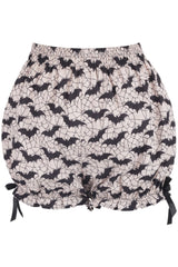 Daisy Corsets White & Black Bats Crepe Bloomers