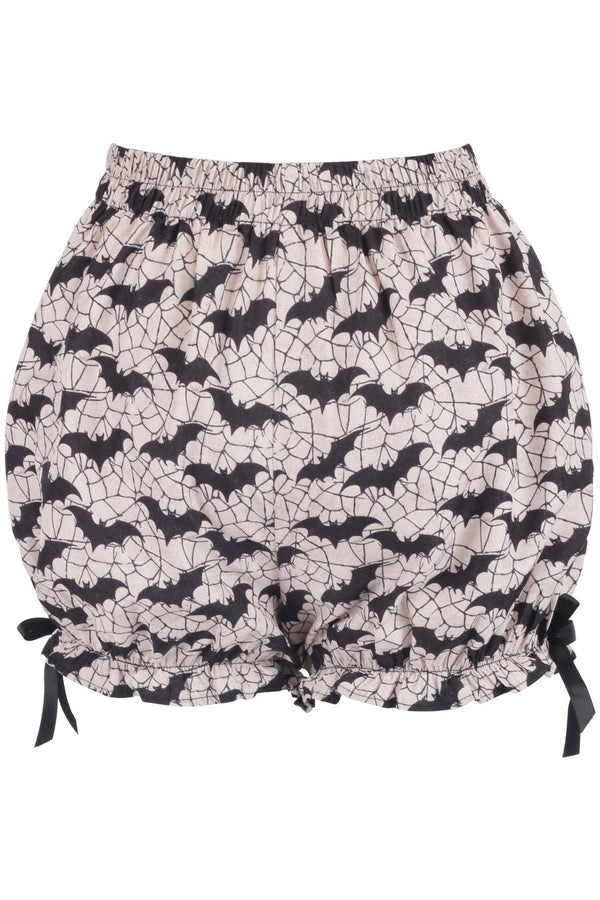 Daisy Corsets White & Black Bats Crepe Bloomers